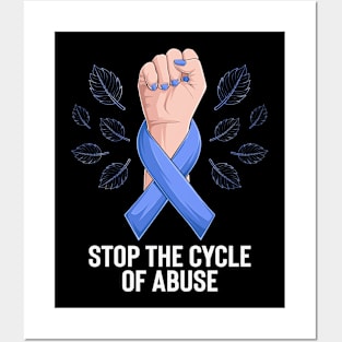 Child Abuse Prevention Awareness Month Blue Ribbon gift idea Posters and Art